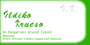 ildiko krucso business card